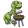 Griller Dinosaur T-Rex Grill BBQ