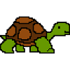 Tortoise Turtle Pixelart Retro