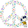 Peanuts Snoopy Peace Hippie