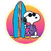 Peanuts Snoopy Cool Surfing Beach Holiday