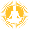 Meditating radiantly yoga