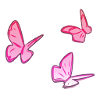 papillons roses papillon motif rose