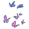 papillons violets symbole papillon