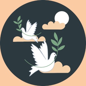 Peace Doves with Olive Branch