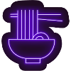 Purple Neon Ramen Sticker