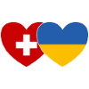 Ukraine Suisse Flag Heart