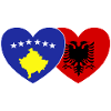 Kosovo Albanie Drapeau Cœur