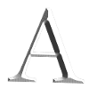 letter a silver metal a