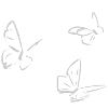 butterflies flying symbol pattern