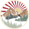 Sunrise Mountain Circle Badge