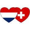 Switzerland Holland Flag Heart