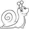 Escargot drôle d’enfants