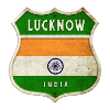 Lucknow Inde Armoiries Drapeaux Design