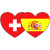 Suisse Espagne Drapeau Cœur
