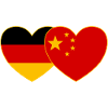 Germany China Flag Heart