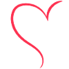 Half Red Heart Love