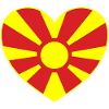 North Macedonia Flag Heart