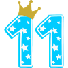 11 Krone 11° compleanno 11 anni