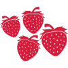 Erdbeeren Muster Design