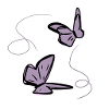two butterflies butterfly thread