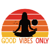 Meditative Woman Sunset Design