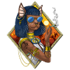 Bastet Goddess Hippie Stoner