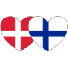 Denmark Finland Flag Heart