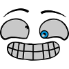 Visage grimace effronté