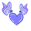 butterflies heart love purple