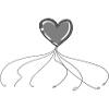 heart thread connected lines line