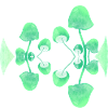 Champignon Peinture Fluo Verte Miroir