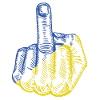 Ukraine Middle Finger