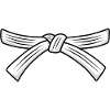 Judo riem Jiu-Jitsu Witte riem Judo 6e Kyu Obi
