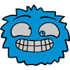 Hairy monster face