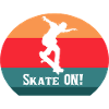 skate on skateboard