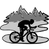 Bicycle Rider Mountains