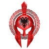 Spartan Helmet Albania Flag