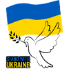 Ukraine flag with wing design