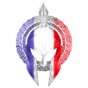Spartan Helmet France Flag
