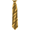 Cravate - Motif - Oblique - Beige-orange-noir