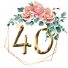 40 års jubilæum guld 40 års fødselsdag guld grafik