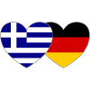 Greece Germany Flag Heart