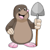 Taupe avec pelle