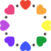 Rainbow Hearts