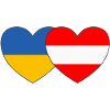 Ukraine Austria Flag Heart