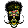 Skull Mexican hipster Mexican