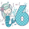 6th Birthday - Cute Mermaid Gift