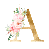 Botanik Floral Monogramm A