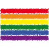 Regenbogenfahne / Rainbow Flag (Scribble / 6er)