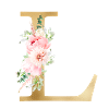 Botanik Floral Monogramm L